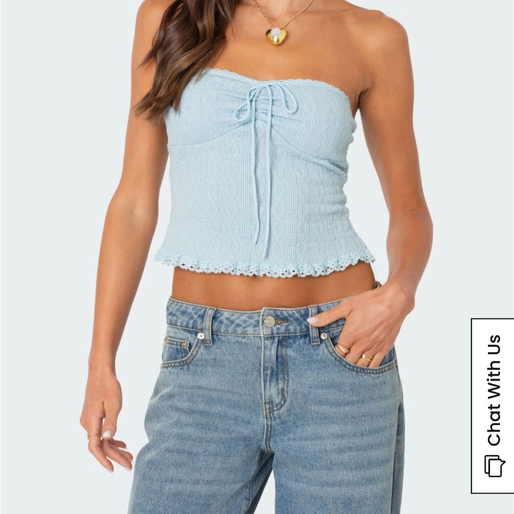 Edikted Lacey Knit Tube Top